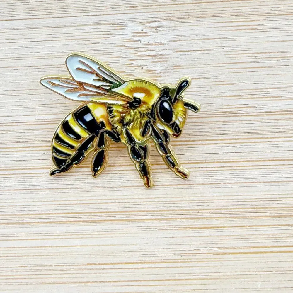 Honey Bee Enamel Pin Insect Nature Garden Pollinator Wildlife Lapel Pin